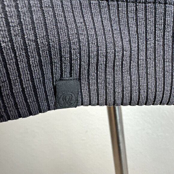 Lululemon Ribbed Softstreme Belted Wrap Jacket Size 4 Charcoal Gray Black - Picture 4 of 10